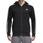 adidas 3-Stripes Fleece Hoodie 'Black White' B47368