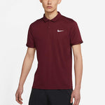 Nike Running Training Sports Quick Dry Breathable Short Sleeve Polo Shirt Red Wine red CW6851-638