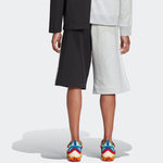 Men's adidas originals Originals x Kerwin Frost Crossover FW22 Splicing Elastic Waistband Straight Shorts Gray / Black H59927