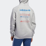 adidas Big Trefoil Hoodie 'Grey Heather Lush Blue' FS7347