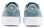 (WMNS) PUMA Suede Platform Blue 362223-13