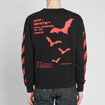Off-White Bats Logo Round Neck Slim-Fit Sweater OMBA025E19D250071020