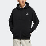 adidas Splicing hooded Zipper Jacket Black HG1835