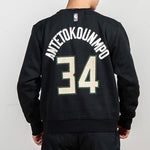 Air Jordan NBA Milwaukee Bucks Sports Fleece Round Neck Black DC0814-010