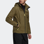 adidas Terrex Mt Rr Jacket waterproof Sports Outdoor Hooded Jacket Green GU6485