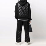Men's Off-White SS22 Diagonal Stripes Bundle Feet Sports Pants/Trousers/Joggers Black OMCH029C99FLE0011010