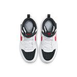 (PS) Nike Court Borough Mid 2Velcro 'White Black University Red' CD7783-110
