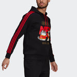 Men's adidas neo x Crossover Cny Ww Hdy Cartoon Printing Sports Pullover Black GS5187