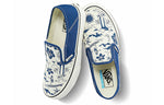 Vans Slip-On SF Classic Casual Skateboarding Shoes Unisex Blue Funny Printing 'Blue White' VN0A5HYQAXV