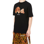 Palm Angels Bear Short-Sleeve Tee Men Black PMAA001R21JER0011060