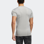 Men's adidas Solid Color Logo Printing Casual Round Neck Short Sleeve Gray T-Shirt H08819