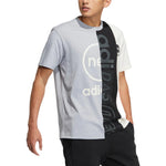 adidas neo M Brand Tee 2 Colorblock Alphabet Printing Sports Short Sleeve Gray HS6923