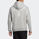 adidas Solid Color Minimalistic Alphabet Printing Zipper Cardigan Jacket Gray HM2683