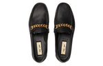 (WMNS) Gucci Chain Loafers Shoes Black 645445-16M00-1000