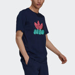 adidas Men's originals 5 As Tee Logo Sports Navy H13480