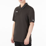 Men's Under Armour Casual Sports lapel Training Breathable Short Sleeve Polo Shirt Gray 21500537-010