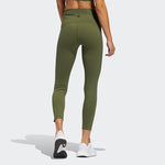 (WMNS) adidas Elv Yoga Fl 78t Casual Sports Tight Gym Pants/Trousers/Joggers Military Green GM2755