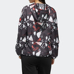 (WMNS) adidas neo Printing Hooded Jacket Black DW7813