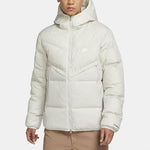 Nike Plaid Splicing Sports Stay Warm hooded down Jacket White DD6964-072