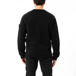 STONE ISLAND Logo Patch Crewneck Sweatshirt 'Black' 741566060-V0029