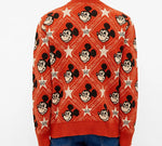 Gucci x Disney Mickey Mouse Pattern Crewneck Knitted Sweater For Men Orange 601563-XKA57-7841