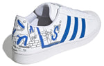 adidas originals Superstar Cozy Wear-Resistant Casual Skate Shoes White Blue Unisex 'White Blue' GW5784