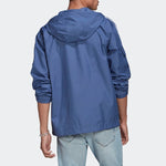 adidas originals 3-stripes Wb Fz Woven Hooded Jacket Blue GN3469