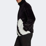 adidas Faux Fur Logo Jacket 'Black White' HI1199