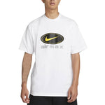 Men's Nike Logo Alphabet Printing Breathable Round Neck Short Sleeve White T-Shirt DV9400-100
