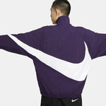 Nike Big Swoosh Sportswear Full Cardigan Woven Stand Collar Jacket For Men Purple AR3133-525