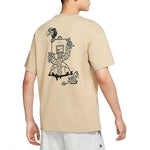 Men's Nike Cartoon Pattern Printing Casual Round Neck Short Sleeve Beige T-Shirt DR8915-250
