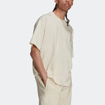 adidas originals SS22 Solid Color Embroidered Logo Sports Short Sleeve Beige HD2747
