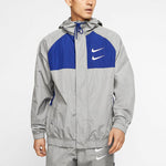 Nike Swoosh Sports Contrasting Colors Printing Alphabet Hooded Jacket Gray CJ4888-073