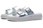 (WMNS) Li-Ning Clap Stylish Casual Fashion Silver Slippers AGAS004-2