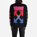 Men's Off-White Back Arrow Loose Fit Black OMHA036E19B020241088