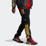 adidas Cny Rose Pant Logo Stripe Basketball Sports Long Pants Black GN5368