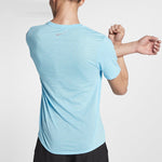 Men's Nike Solid Color Quick Dry Breathable Sports Training Short Sleeve Blue T-Shirt 892814-482