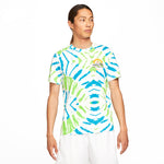 Nike Dri-fit Quick Dry Knit Printing Sports Short Sleeve White CZ9892-100