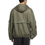 Men's adidas originals Ww Hooded Jkt Sports Embroidered Logo Cargo Solid Color Hooded Jacket Army Green HM8017