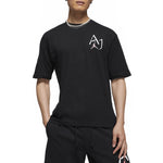 Men's Air Jordan Alphabet Character Printing Casual Short Sleeve Black T-Shirt DM1455-010