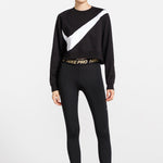 (WMNS) Nike Sportswear Swoosh Large Round Neck Black BV3934-011