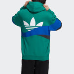 Men's adidas originals Ts Sweat Hoody Logo Printing Splicing Colorblock Sports Green HF5943