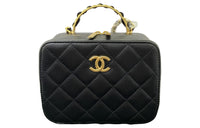 CHANEL Sheepskin Box Bag, Shoulder Bag, Crossbody Bag Women's Black