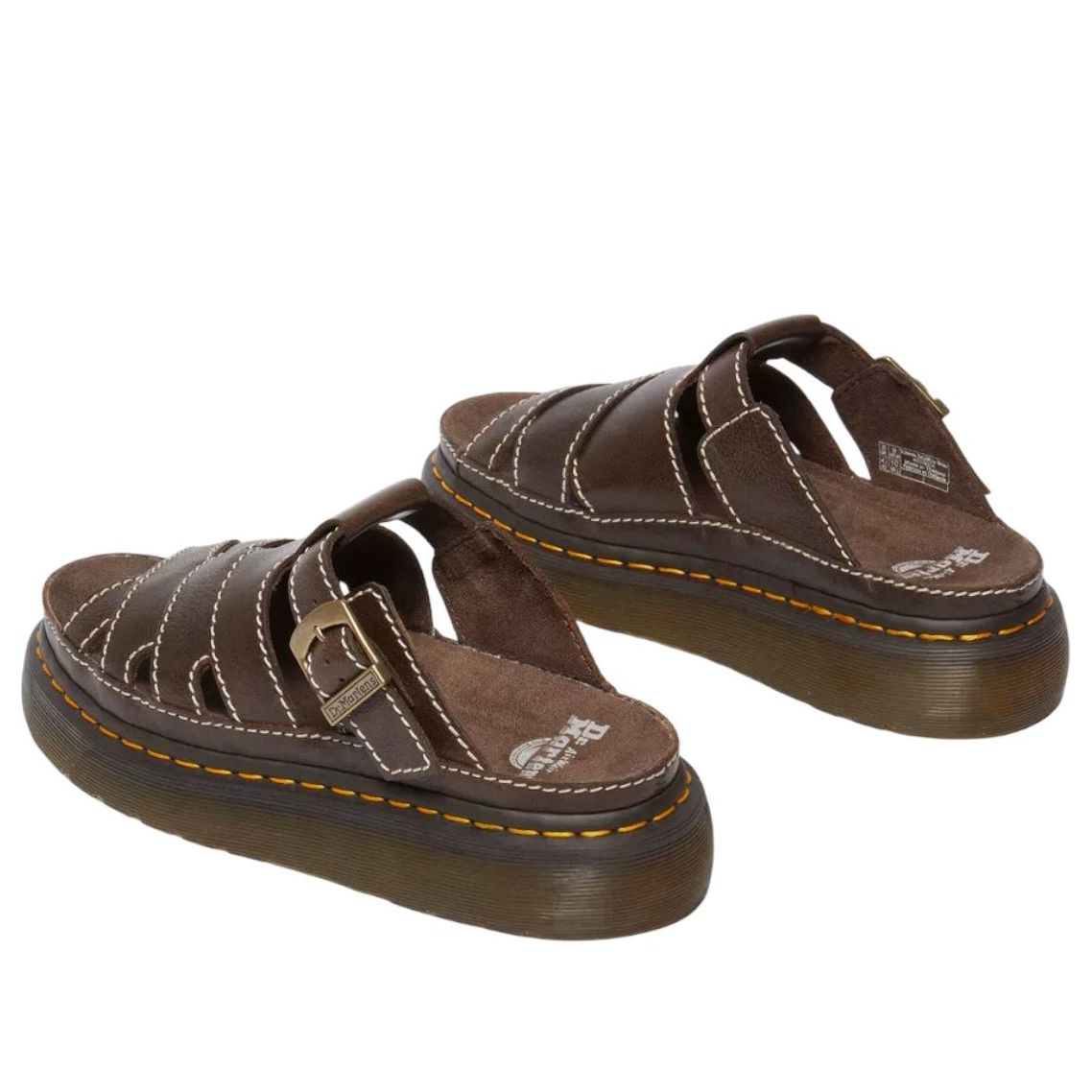 Dr. Martens Maxxy Slide Rogue Leather 'Brown' 40529200