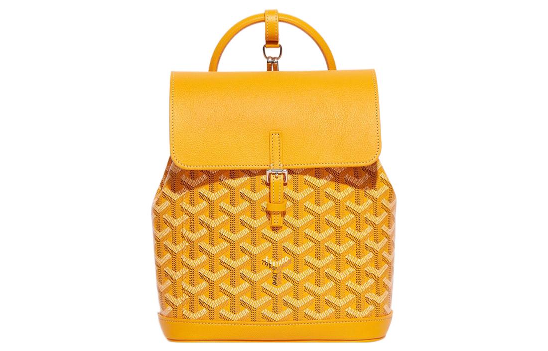 GOYARD Alpin Canvas With Leather Backpack Mini Unisex Yellow
