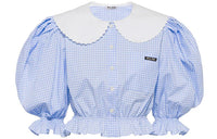 MIU MIU Crop Tops Women's Blue
