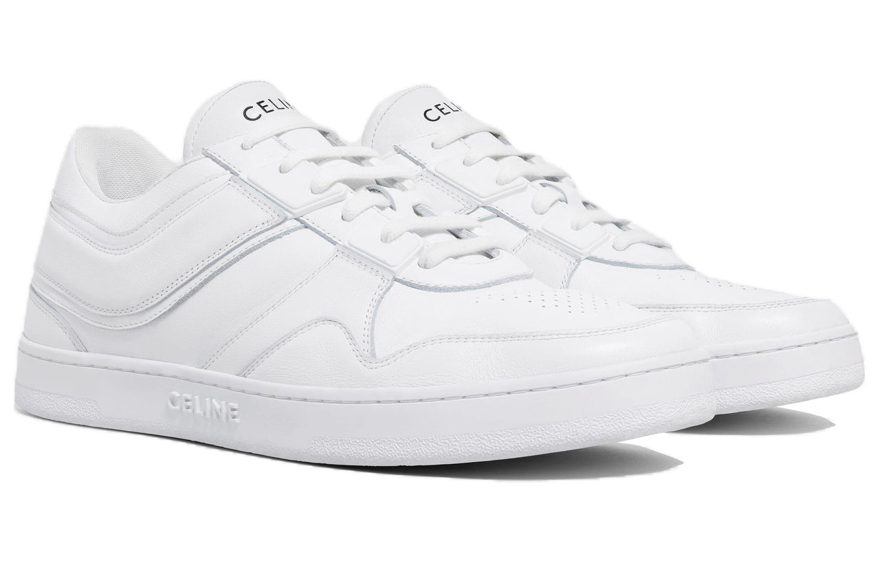 CELINE Trainer Low Top Stylish Skateboarding Shoes Men's Neon White
