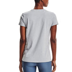 (WMNS) Under Armour Graphic Training Sports Print Crewneck Short Sleeve Grey 1363352-011