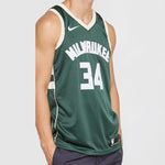 Nike NBA Sports Basketball Jersey/Vest SW Fan Edition Milwaukee Bucks Alphabet 34 Green 864489-323