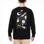 PUMA Back Large Printing Sports Training Knit Pullover Black 533037-01